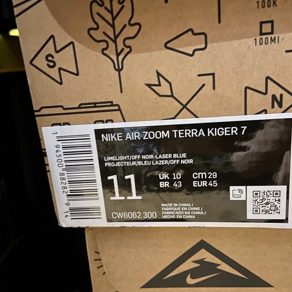 Nike Air Zoom Terra Kiger 7 Hiking Shoes CW6062-300 Lime Laser Blue Men NEW main image 7